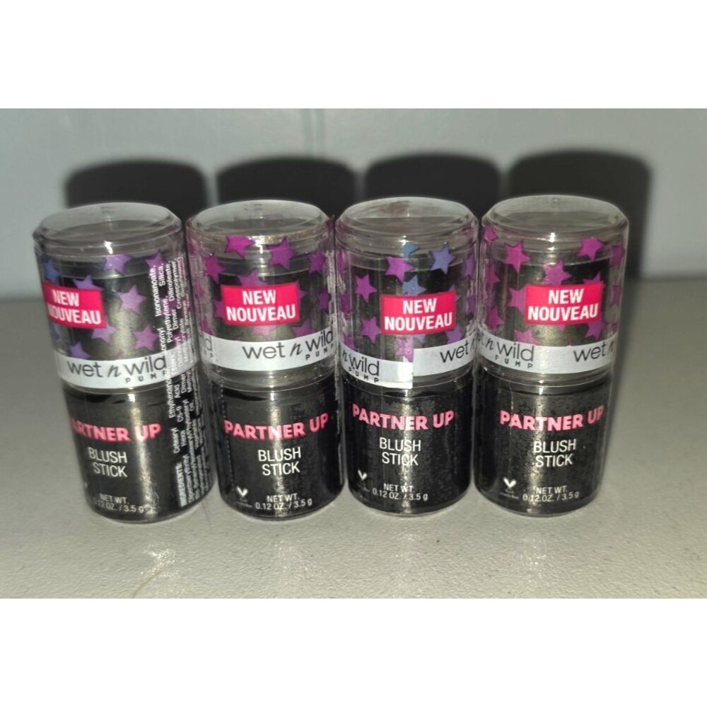4 Wet N Wild Pump Partner Up Blush Stick 129A Major Flush NEW SEALED